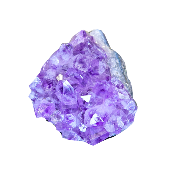 An a-grade amethyst cluster with deep purple hues.