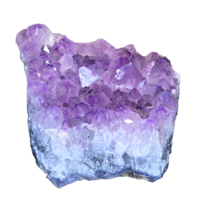 An a-grade amethyst cluster with deep purple hues.
