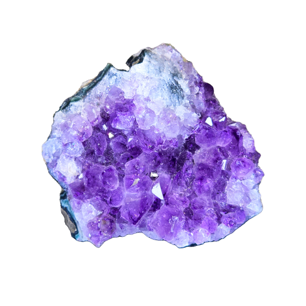 An a-grade amethyst cluster with deep purple hues.