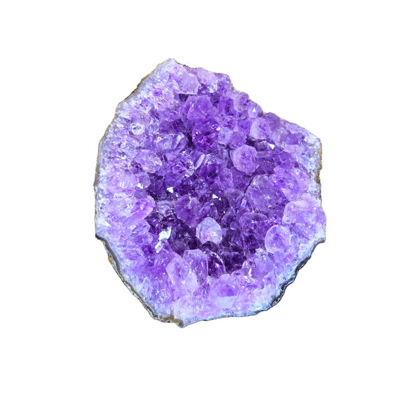 An a-grade amethyst cluster with deep purple hues.