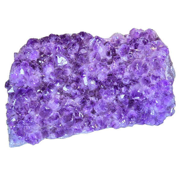 An a-grade amethyst cluster with deep purple hues.