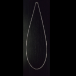 A sterling silver adjustable necklace showing the full necklace.