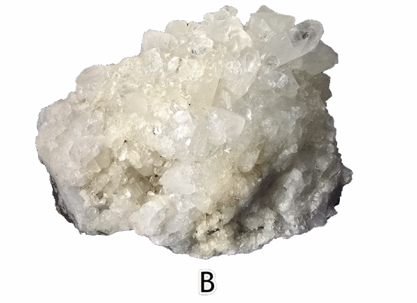 A large apophyllite mineral specimen, structured like a mound.