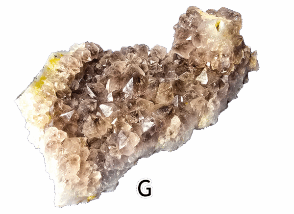 A purple amethyst crystal specimen.