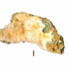 Heulandite mineral specimen with orange hues.