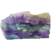20260510_125108 Medium rainbow fluorite slab with purple, blue and green banding.