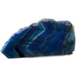 Blue fluorite-a Large blue fluorite slab with blue and light blue hues with banding.
