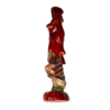 20260909_110610-Recovered Jasper Lady Death carving measuring 7.25 inches tall with red coloring and natural beige marbling